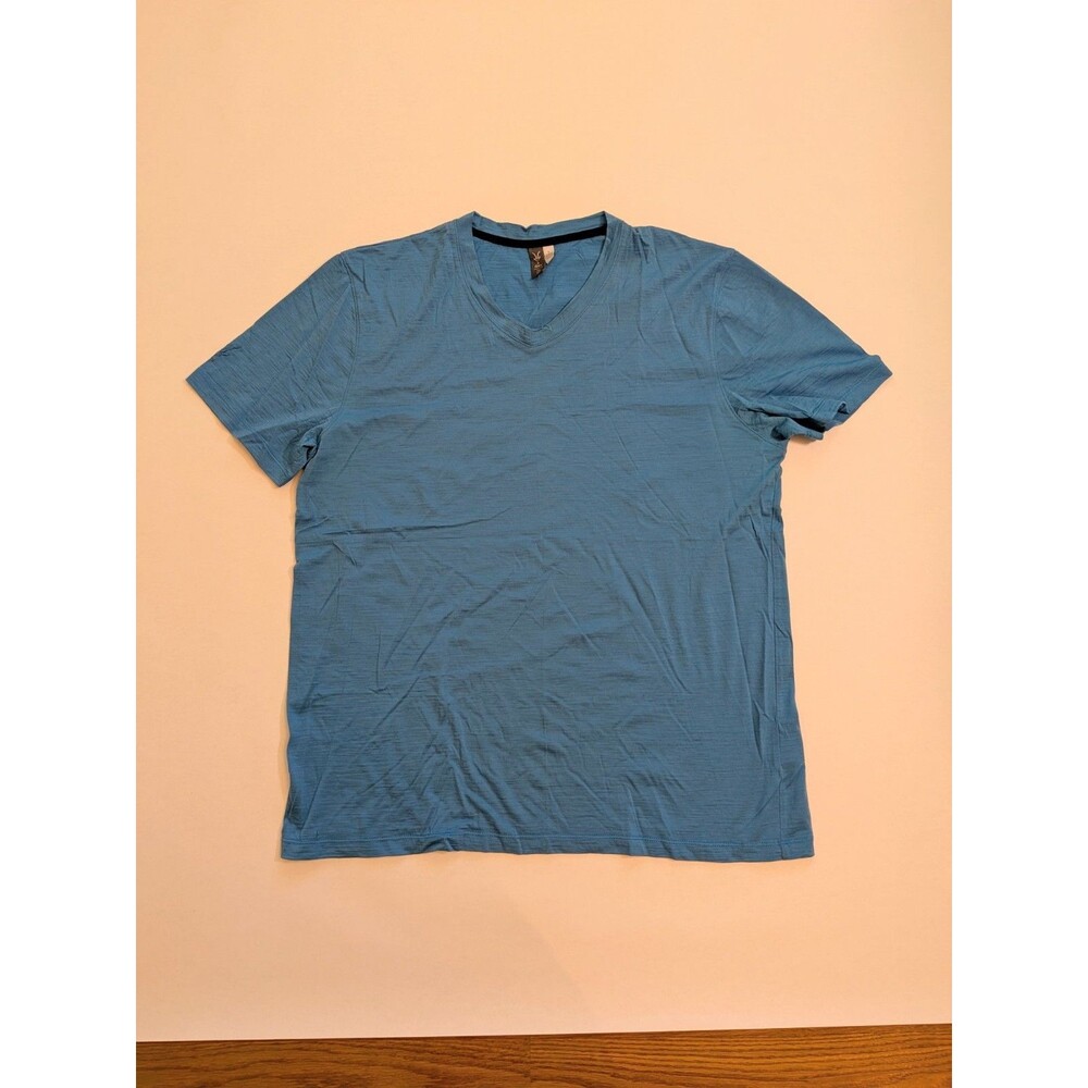 Ibex The Art of Wool Men's Sz Lrg Merino Wool Blend V-Neck Short Sleeve T-Shirt